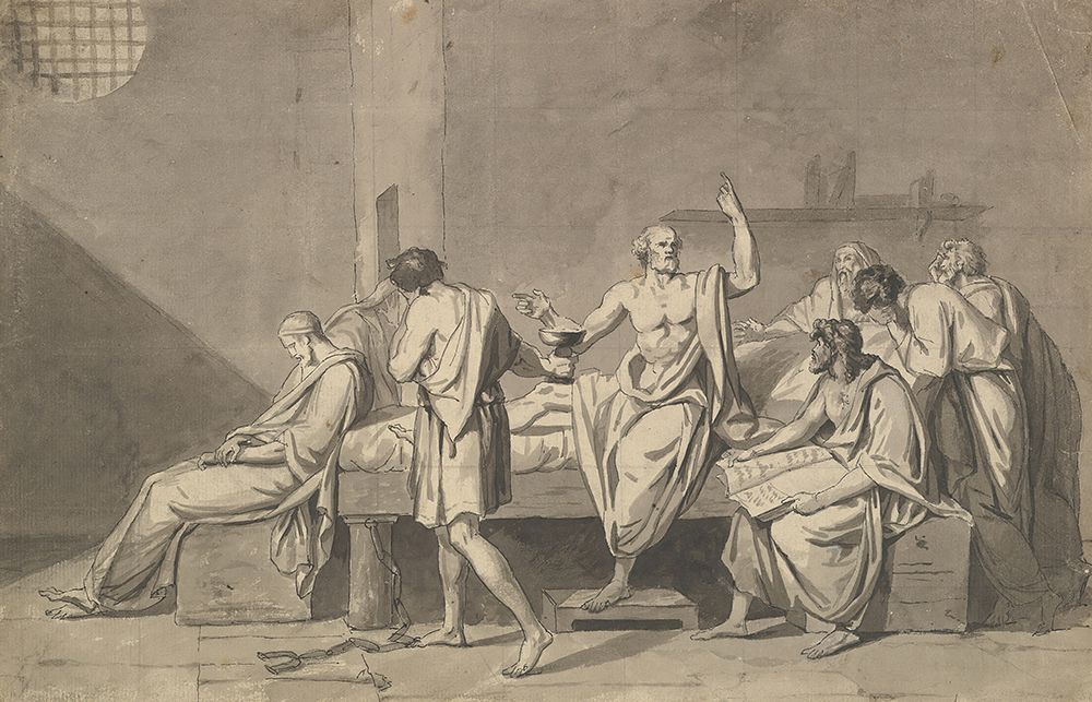 Wall Art Painting id:730759, Name: The Death of Socrates circa 1782, Artist: David, Jacques-Louis