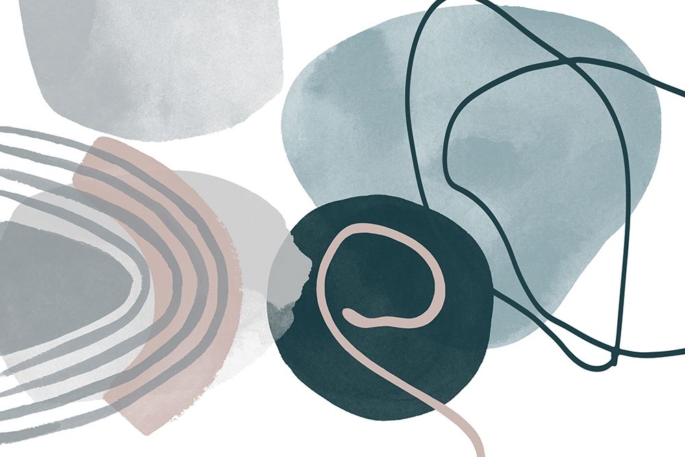 Art Print: Blue Lines Minimalism I