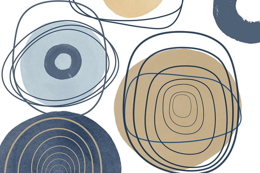 Wall Art Painting id:397287, Name: Blue Lines Minimalism II, Artist: Orlov, Irena