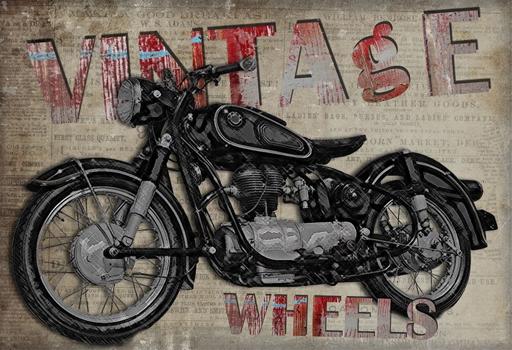 Wall Art Painting id:410705, Name: Vintage Wheels, Artist: Smith, Karen