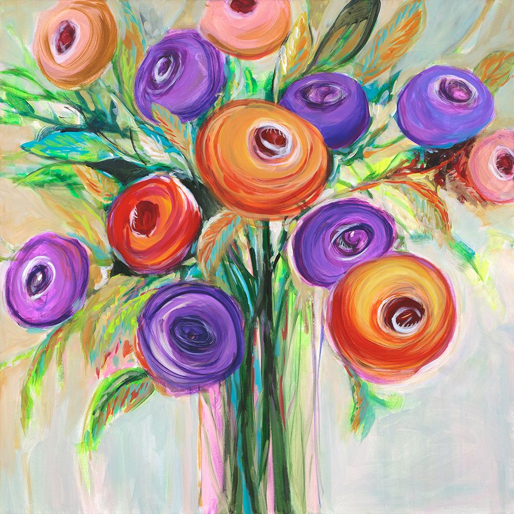 Wall Art Painting id:470132, Name: Flower Bliss II, Artist: Joy, Julie