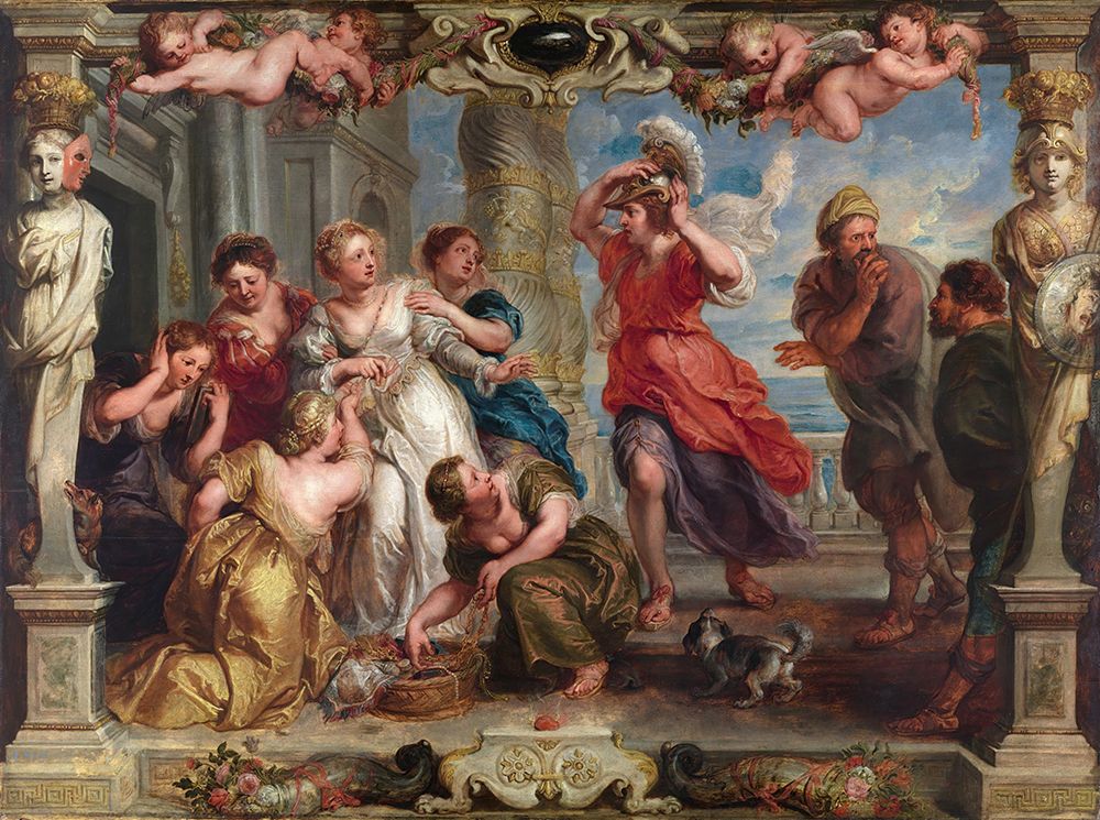 Wall Art Painting id:745253, Name: Achilles Discovered By Ulysses Among The Daughters Of Lycomedes 1630, Artist: Rubens, Peter Paul