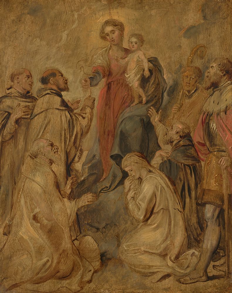 Wall Art Painting id:745476, Name: The Virgin and Child of the Rosary, Artist: Rubens, Peter Paul