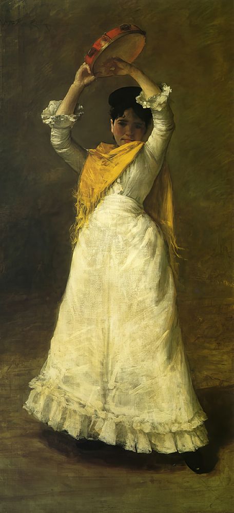 Wall Art Painting id:746117, Name: A Madrid Dancing Girl 1886, Artist: Chase, William Merritt