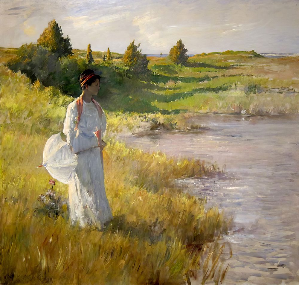 Wall Art Painting id:746126, Name: An Afternoon Stroll 1895, Artist: Chase, William Merritt