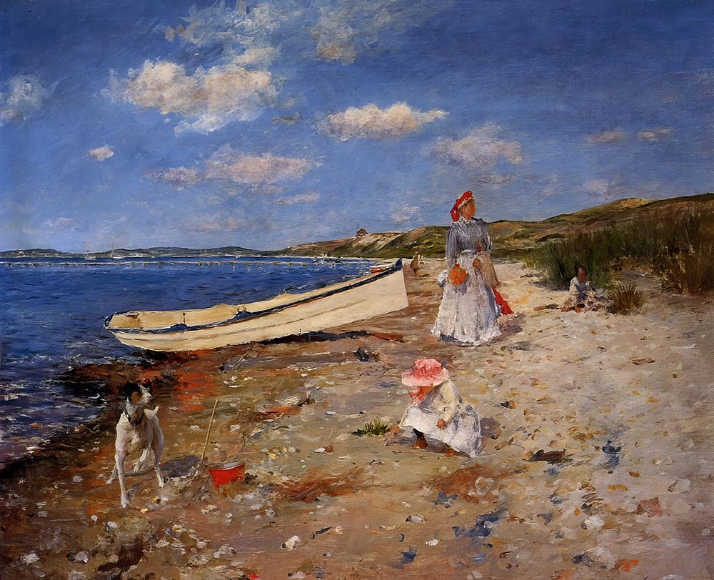 Wall Art Painting id:746130, Name: A Sunny Day at Shinnecock Bay 1890, Artist: Chase, William Merritt