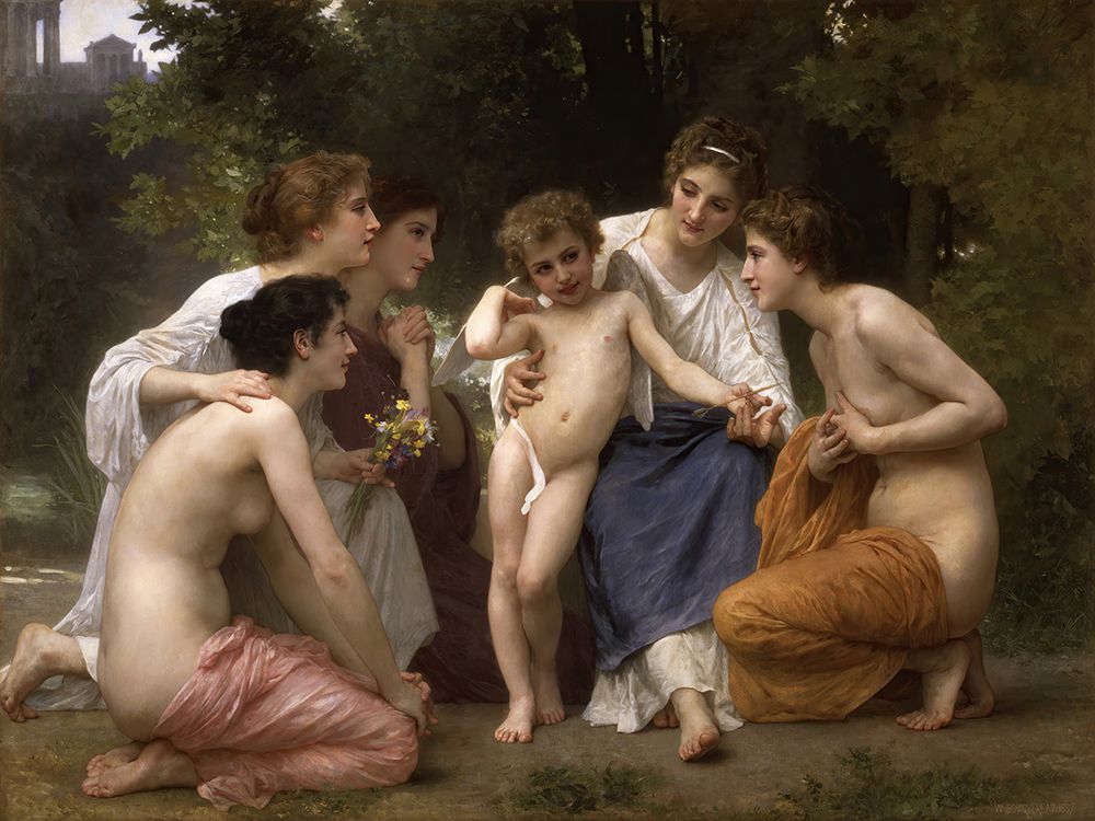 Wall Art Painting id:746285, Name: Admiration 1897, Artist: Bouguereau, William-Adolphe