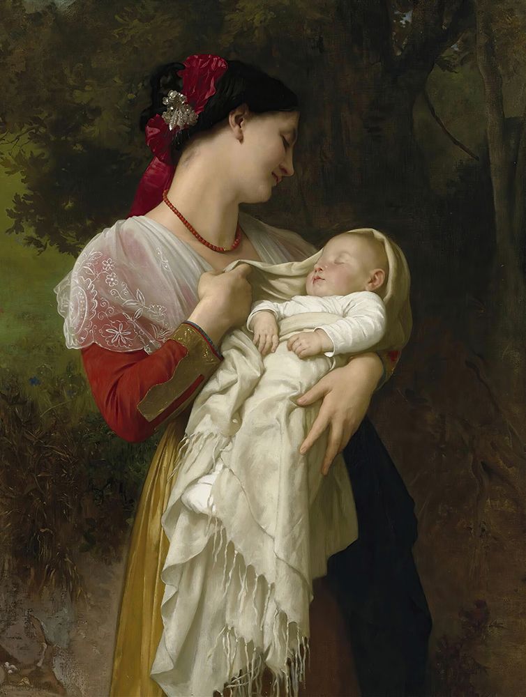 Wall Art Painting id:746286, Name: Maternal Admiration, Artist: Bouguereau, William-Adolphe