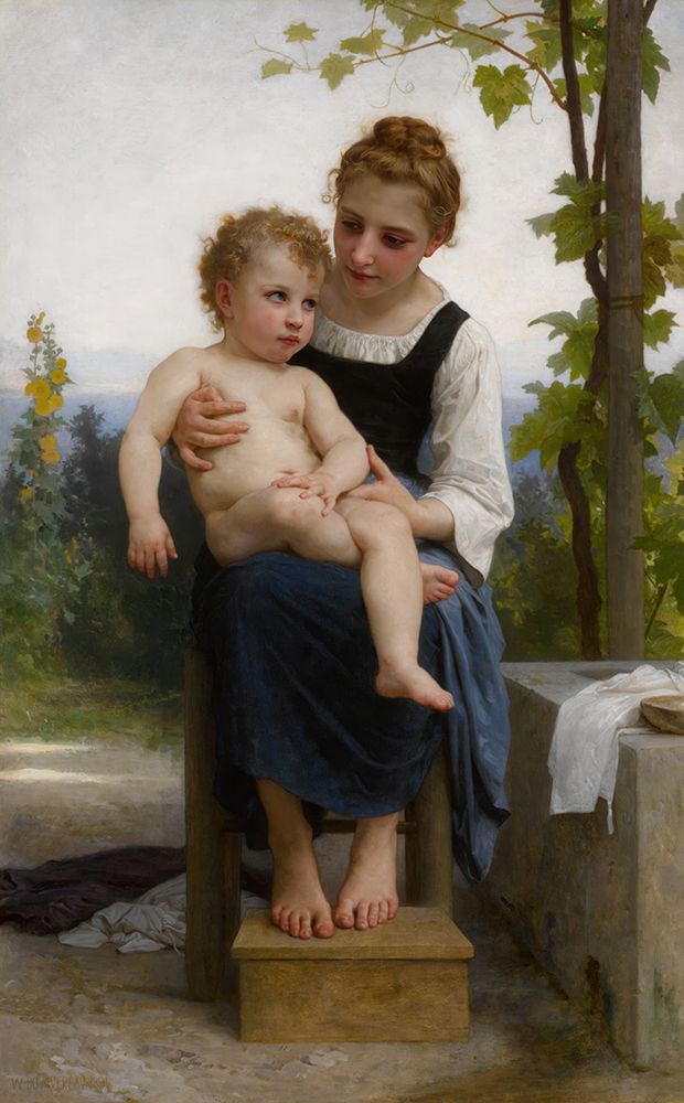 Wall Art Painting id:746294, Name: Before the Bath 1891, Artist: Bouguereau, William-Adolphe