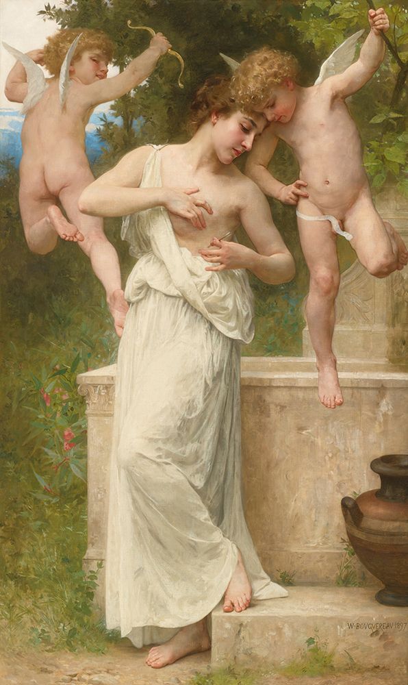 Wall Art Painting id:746296, Name: Love Wounds 1897, Artist: Bouguereau, William-Adolphe