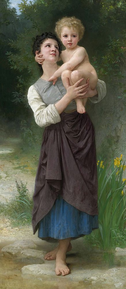 Wall Art Painting id:746322, Name: Brother and Sister 1887, Artist: Bouguereau, William-Adolphe