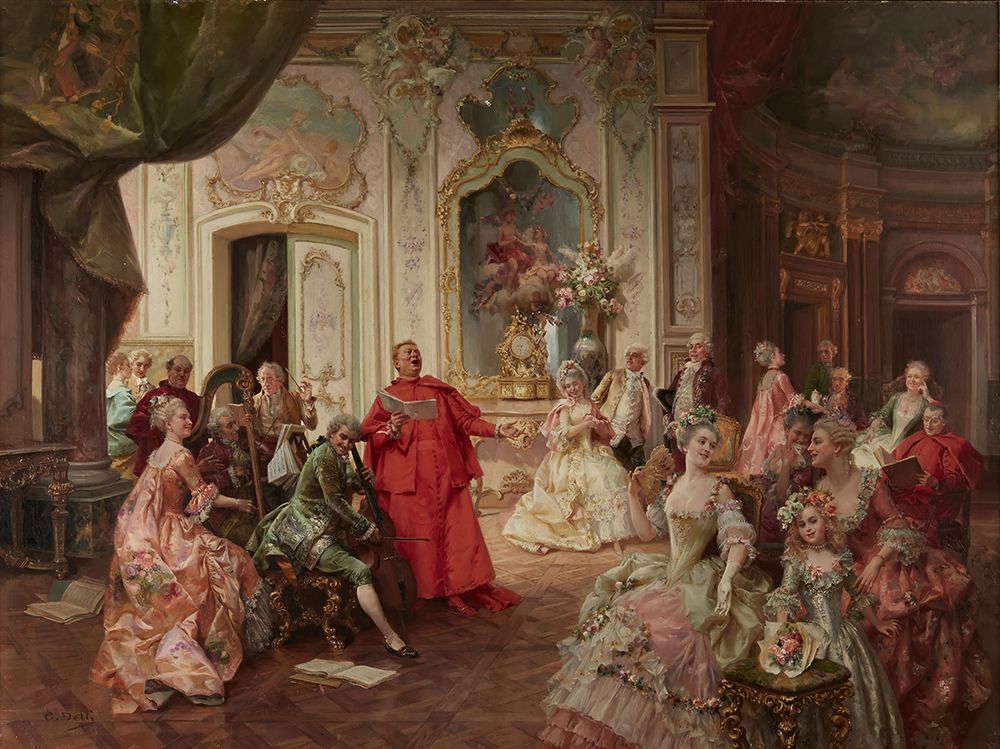 Wall Art Painting id:749815, Name: A Delightful Performance, Artist: Detti, Cesare Agostino