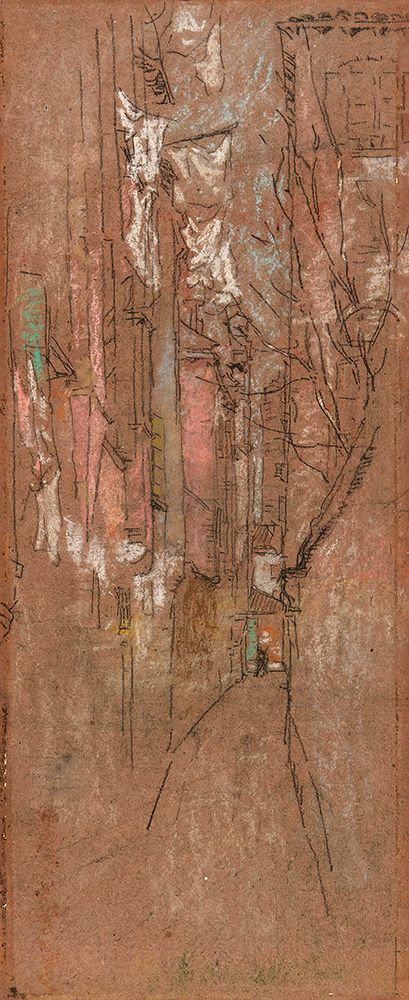 Wall Art Painting id:750018, Name: A Street in Venice 1879, Artist: Whistler, James McNeill