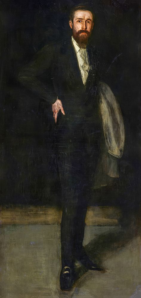 Wall Art Painting id:750029, Name: Arrangement in Black, Portrait of F. R. Leyland 1870, Artist: Whistler, James McNeill