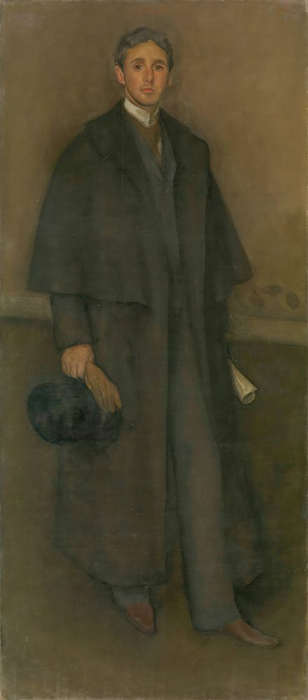 Wall Art Painting id:750030, Name: Arrangement in Flesh Color and Brown. Portrait of Arthur Jerome Eddy 1894, Artist: Whistler, James McNeill