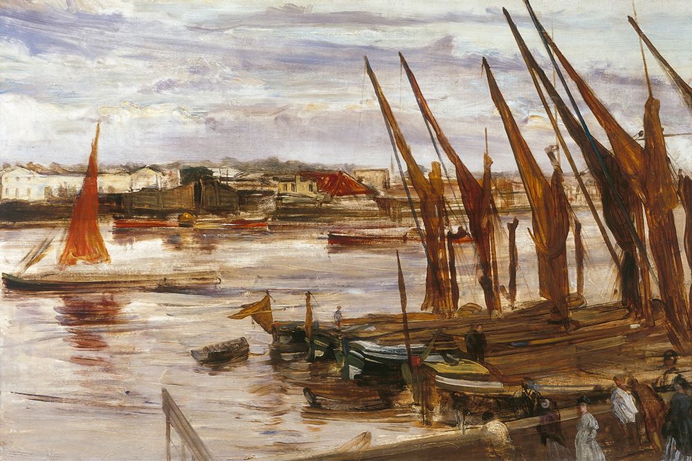 Wall Art Painting id:750034, Name: Battersea Reach ca 1863, Artist: Whistler, James McNeill