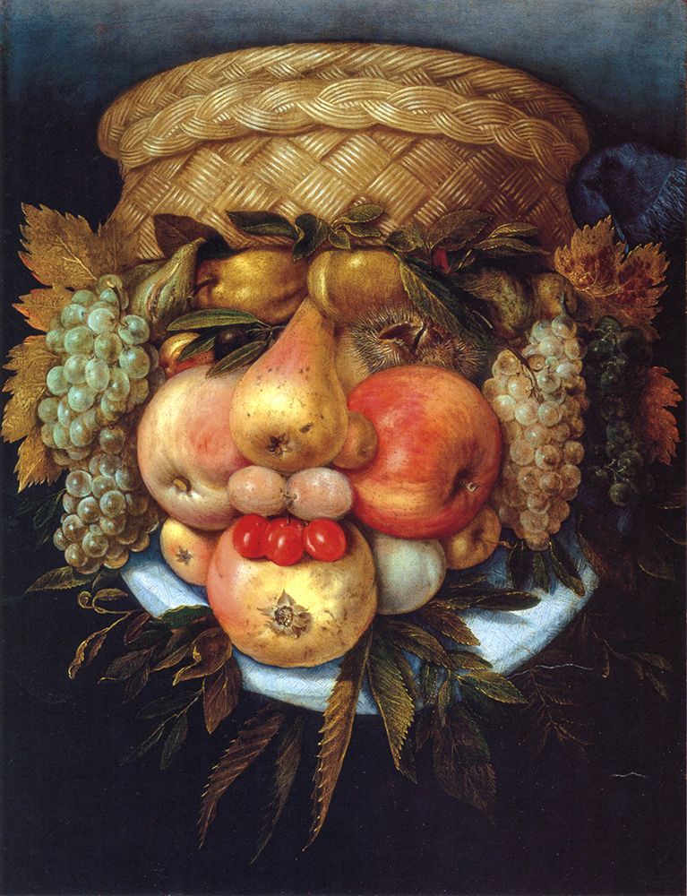 Art Print: Reversible Head with Basket of Fruit 2 ca 1590