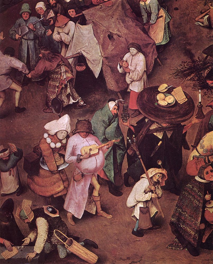 Art Print: The Fight between the Carnival and Lent detail 1559