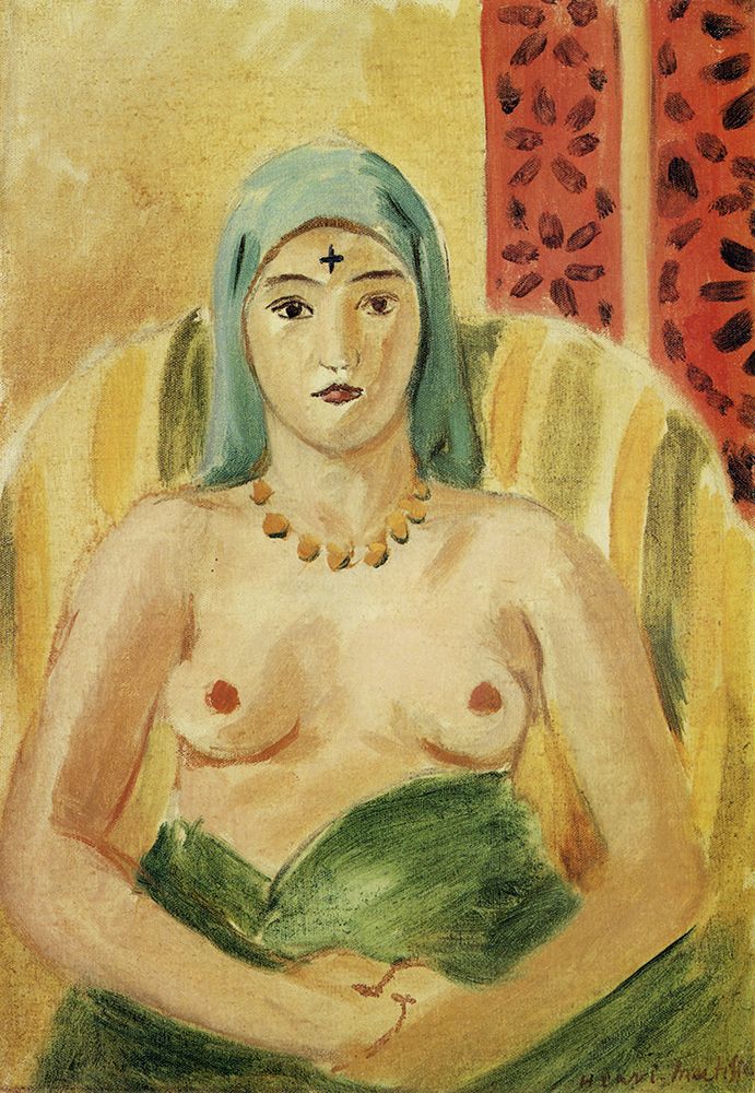 Wall Art Painting id:764501, Name: Odalisque, Half-length 1923, Artist: Matisse, Henri