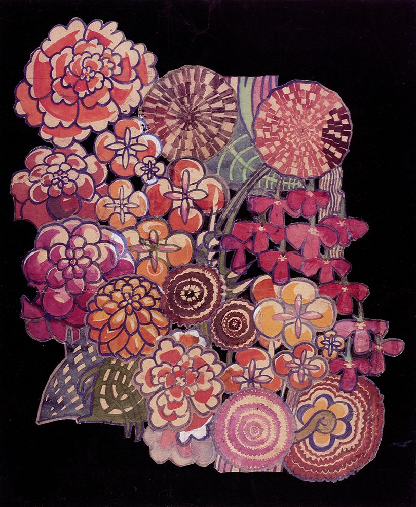 Wall Art Painting id:764572, Name: Bouquet ca 1915, Artist: Mackintosh, Charles Rennie