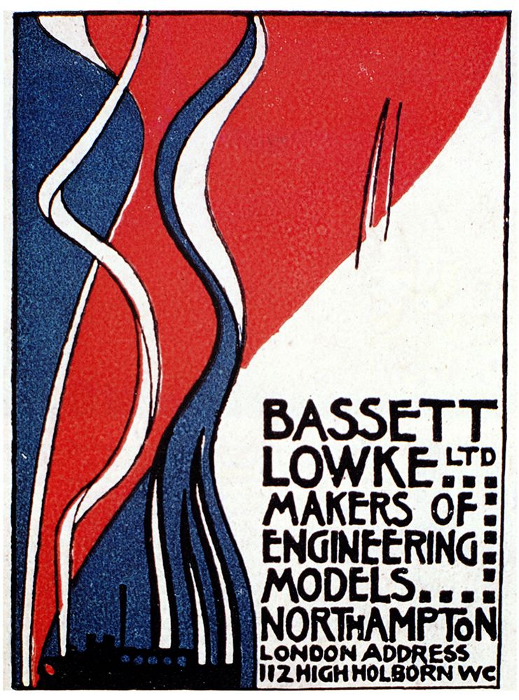 Wall Art Painting id:764581, Name: Design for advertising label for Bassett-Lowke c1921, Artist: Mackintosh, Charles Rennie