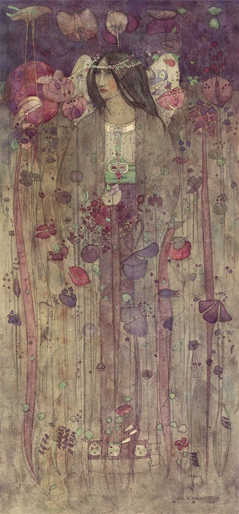 Wall Art Painting id:764592, Name: In Fairyland 1897, Artist: Mackintosh, Charles Rennie