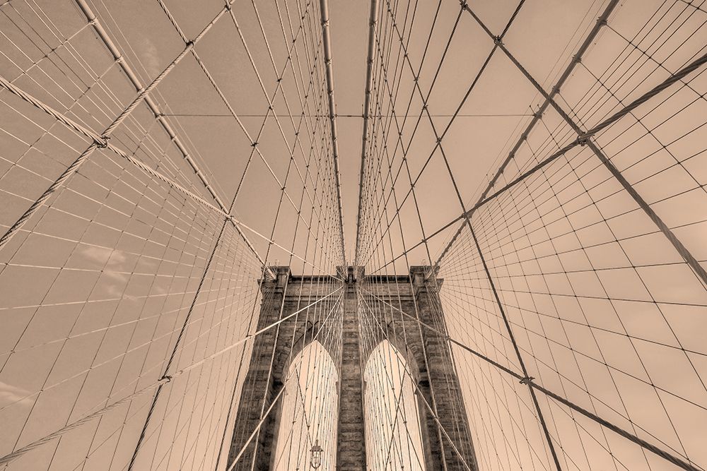 Art Print: Brooklyn Bridge Sepia