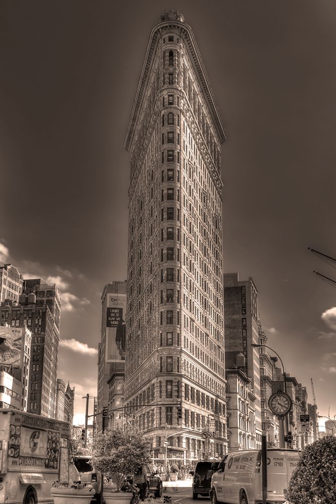 Art Print: Flatiron Building NYC Sepia