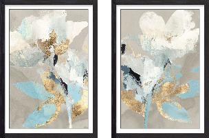 Set of wall art painting,Gilded Pastels