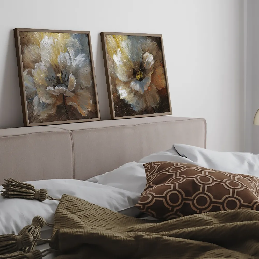 Set of wall art paintings full view