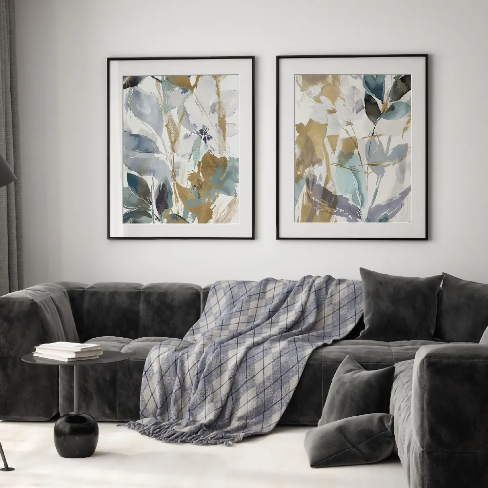 Set of wall art painting,Pastel Petal Palette 