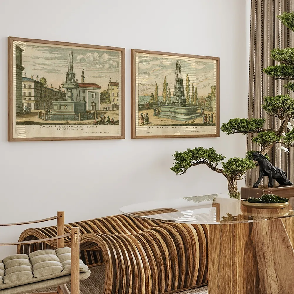 Set of wall art paintings full view