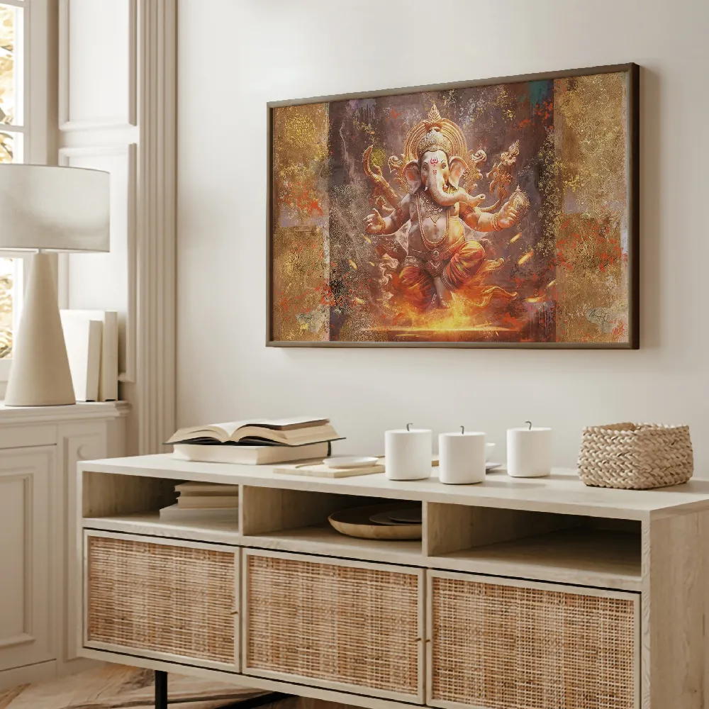 Set of wall art paintings full view