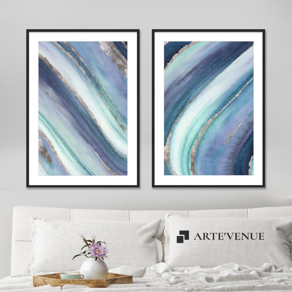 Set of wall art paintings full view