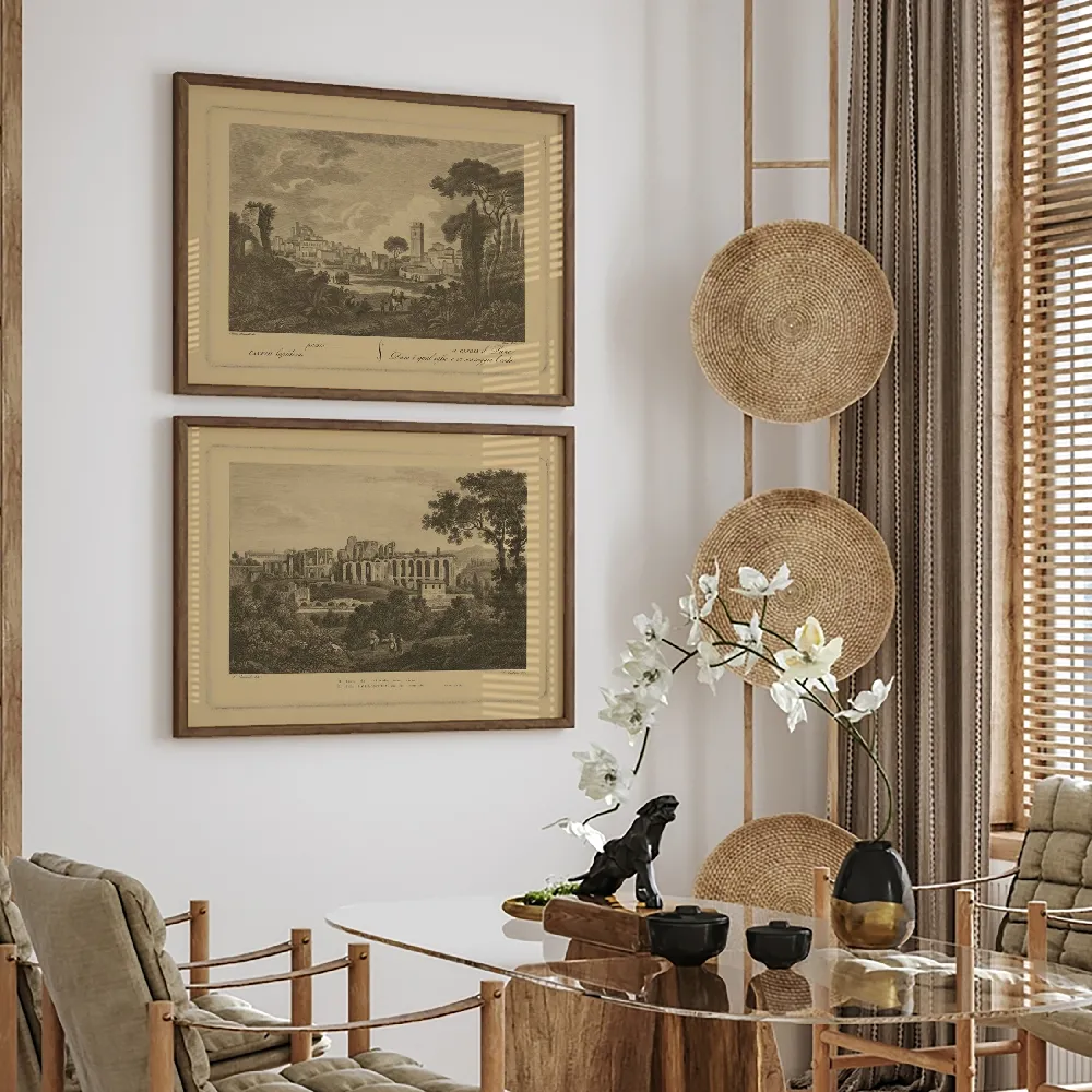 Set of wall art paintings full view