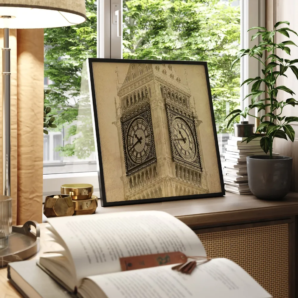 Set of wall art painting,Big Ben Vintage