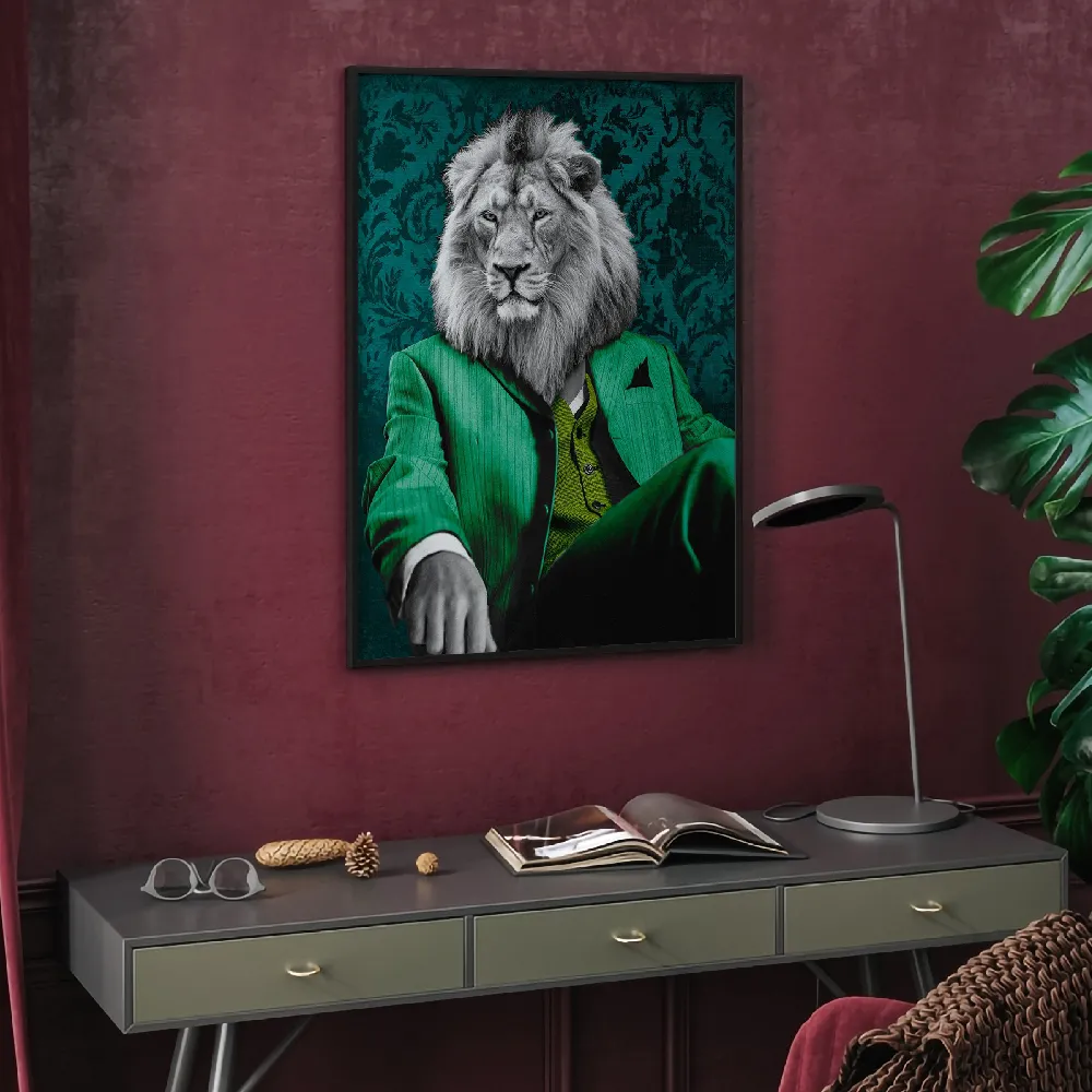 Set of wall art painting,Pensive Leader (Pop Version)