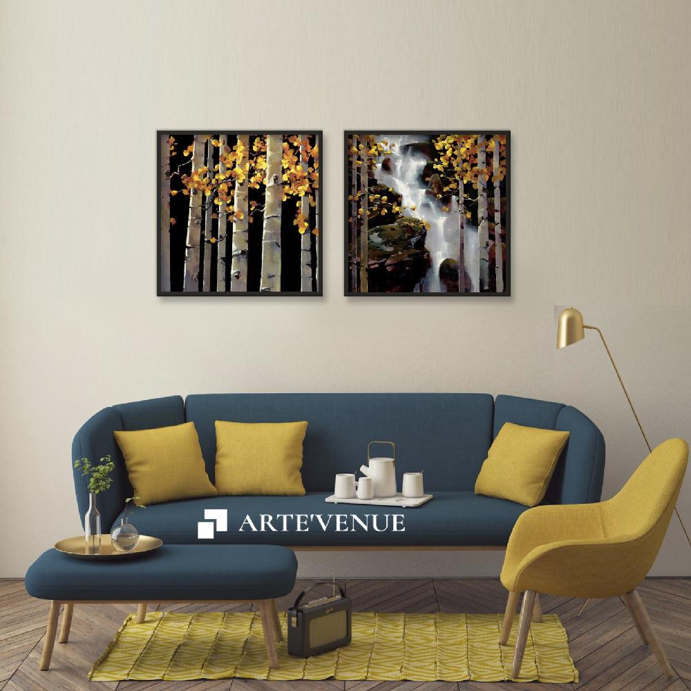 Set of wall art paintings full view