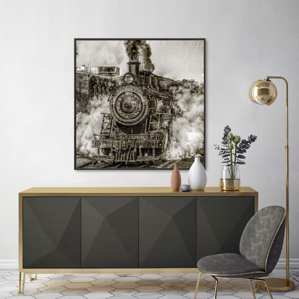 Set of wall art painting,Along the Tracks 