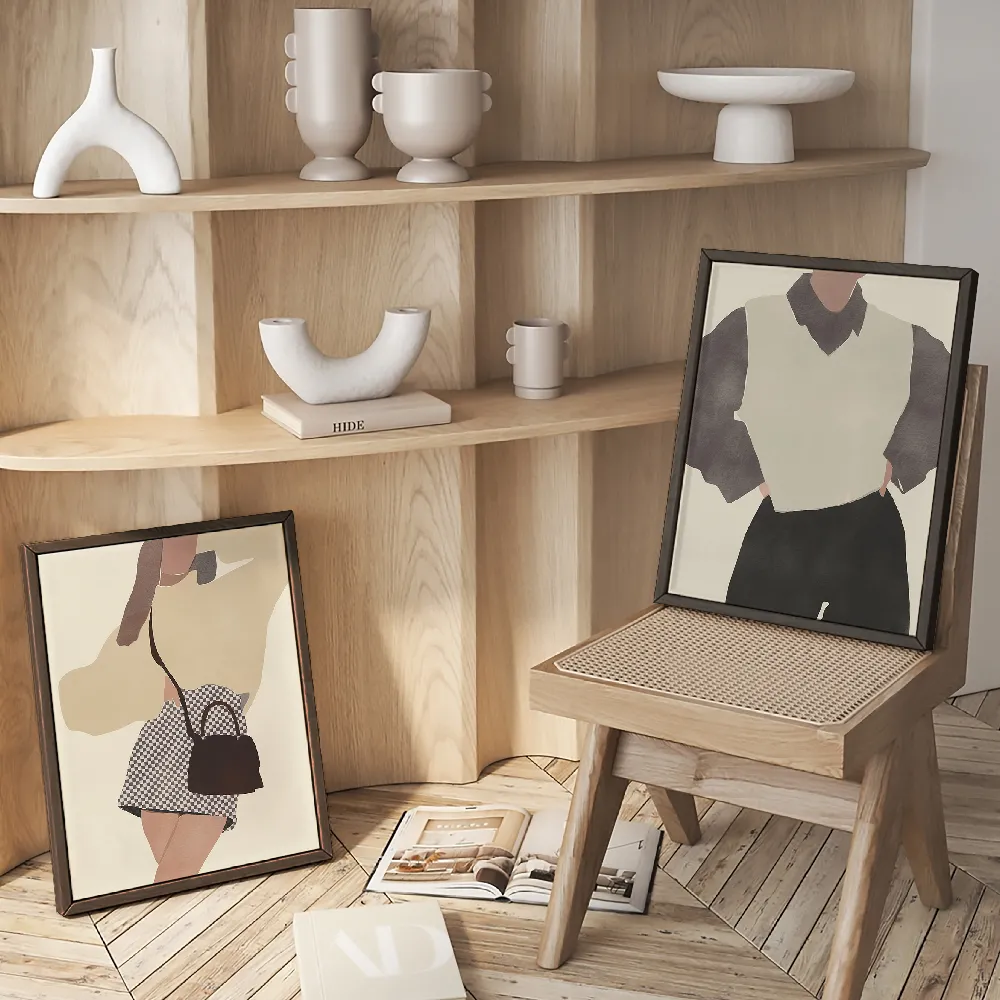 Set of wall art painting,Checked Pose