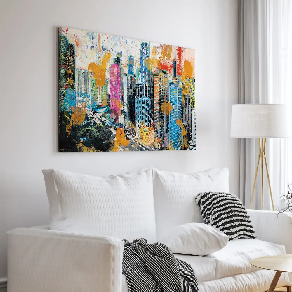 Set of wall art paintings full view