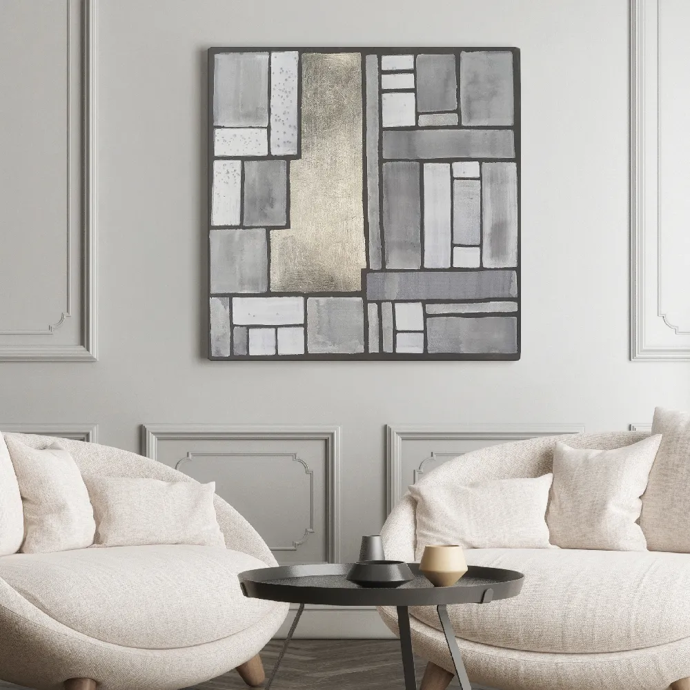 Set of wall art painting,Lead Blocks 