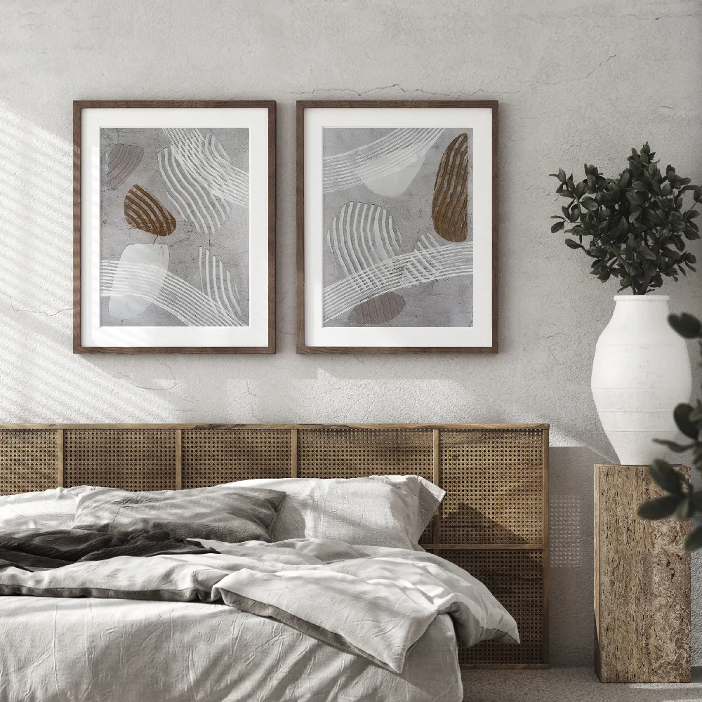 Set of wall art paintings full view