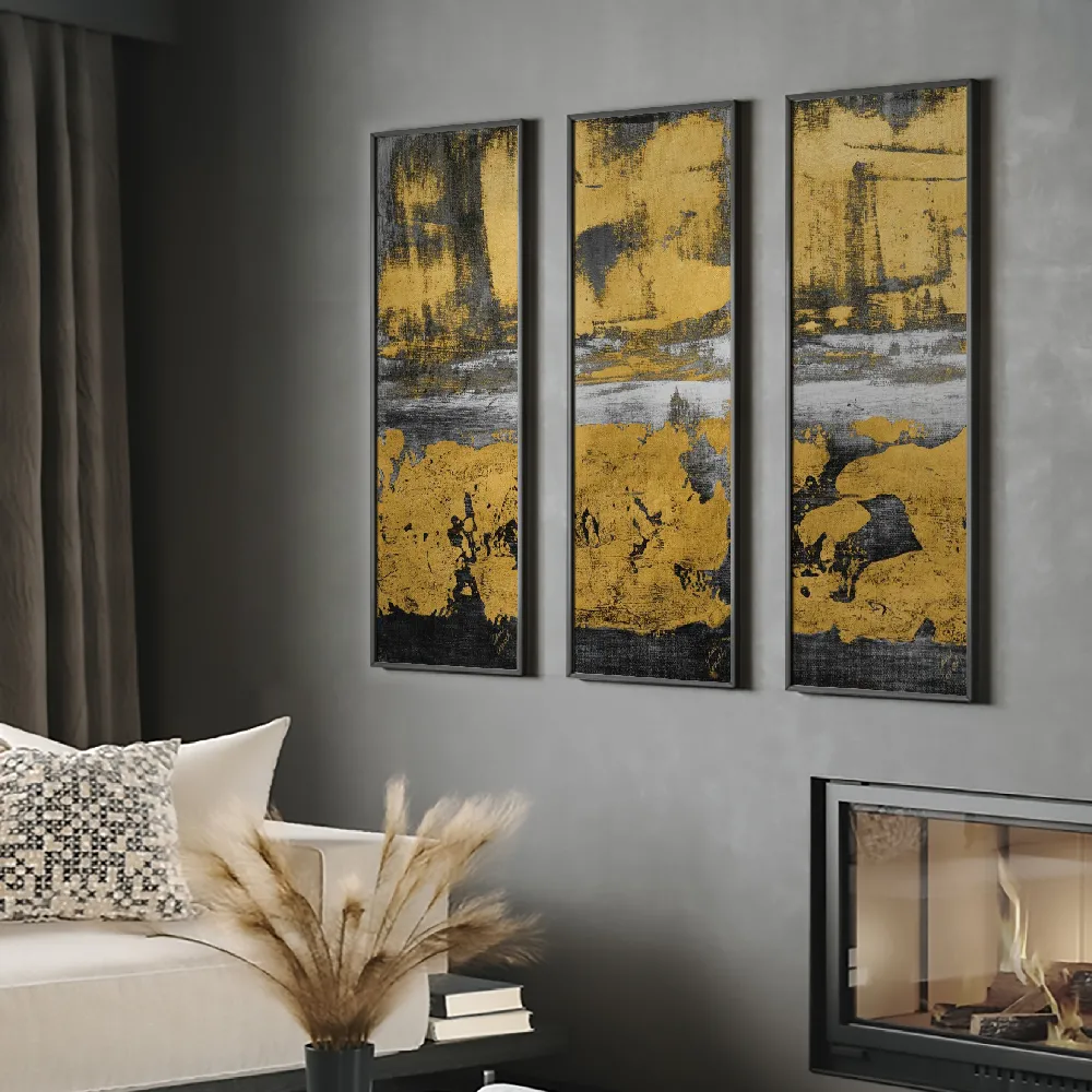 Set of wall art paintings full view