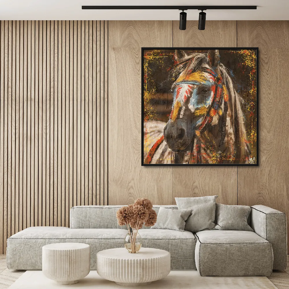 Set of wall art painting,War Horse II