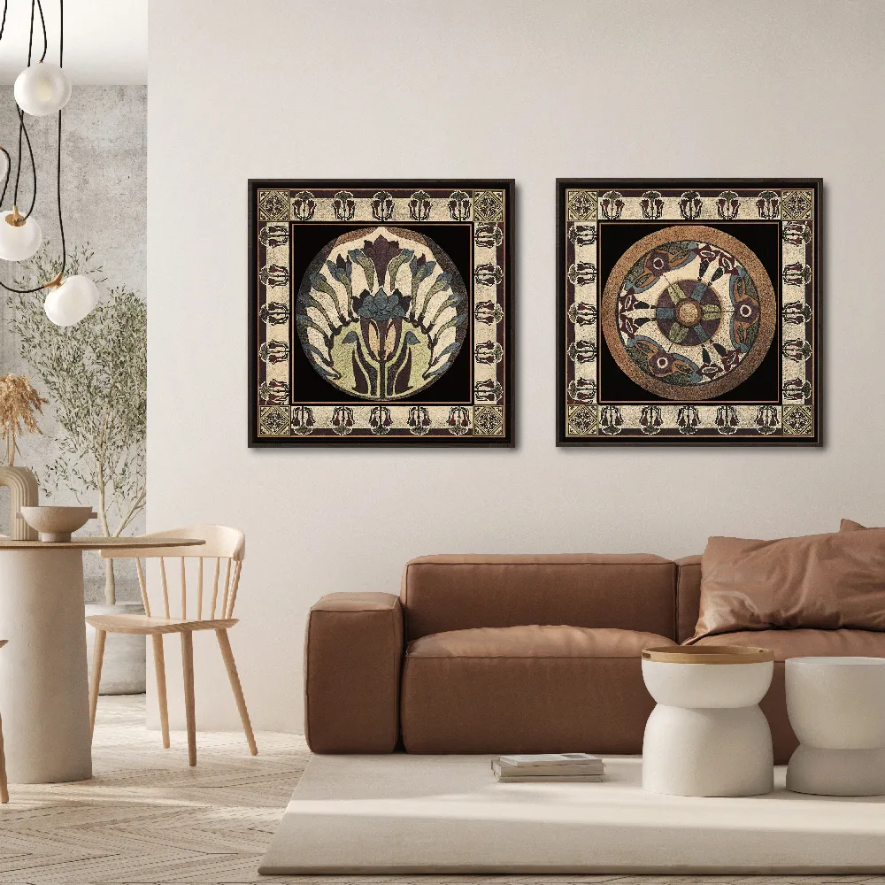 Set of wall art painting,Arts and Crafts Motif