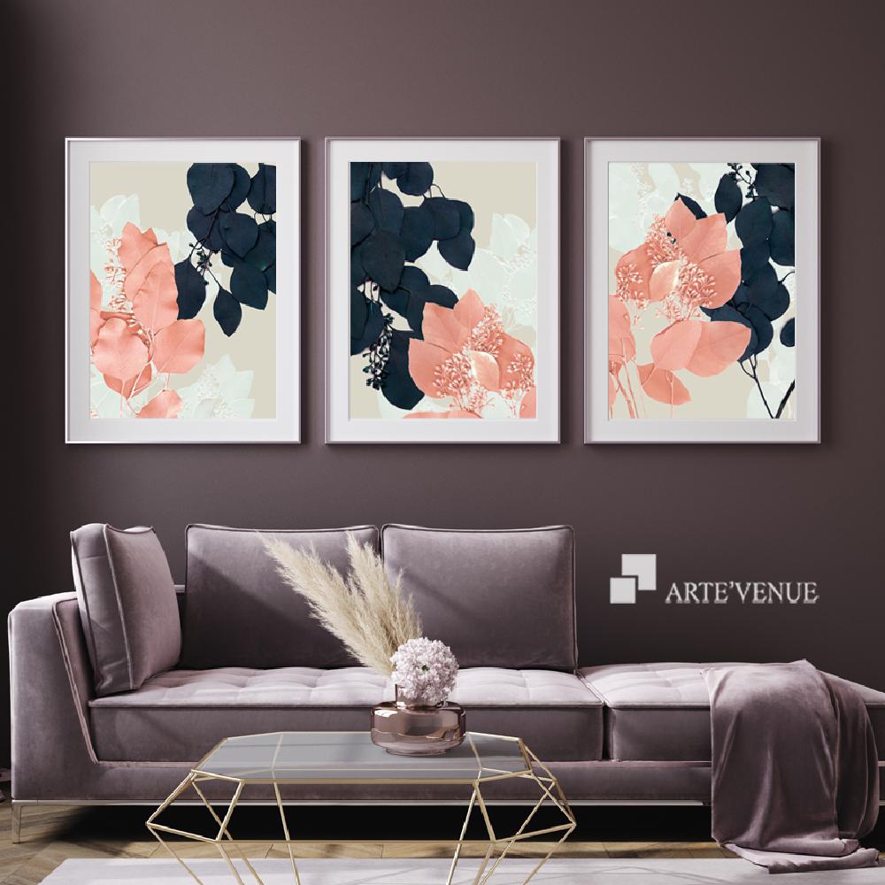 Set of wall art paintings full view