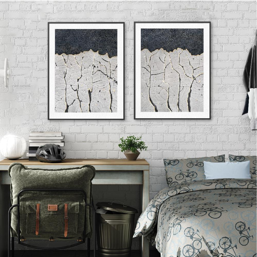 Set of wall art painting,Crackled Arbor 