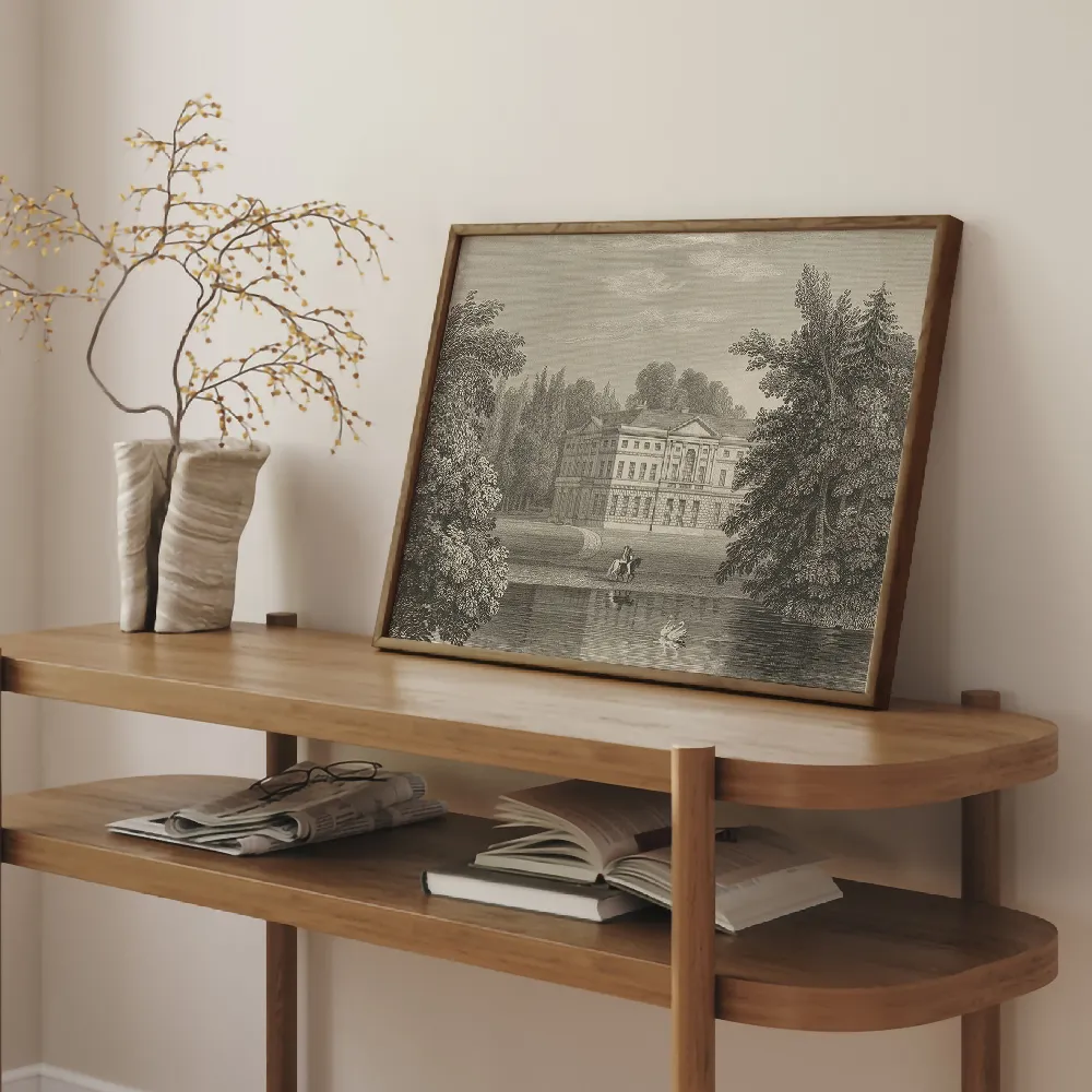 Set of wall art painting,Busbridge Estate Drawing