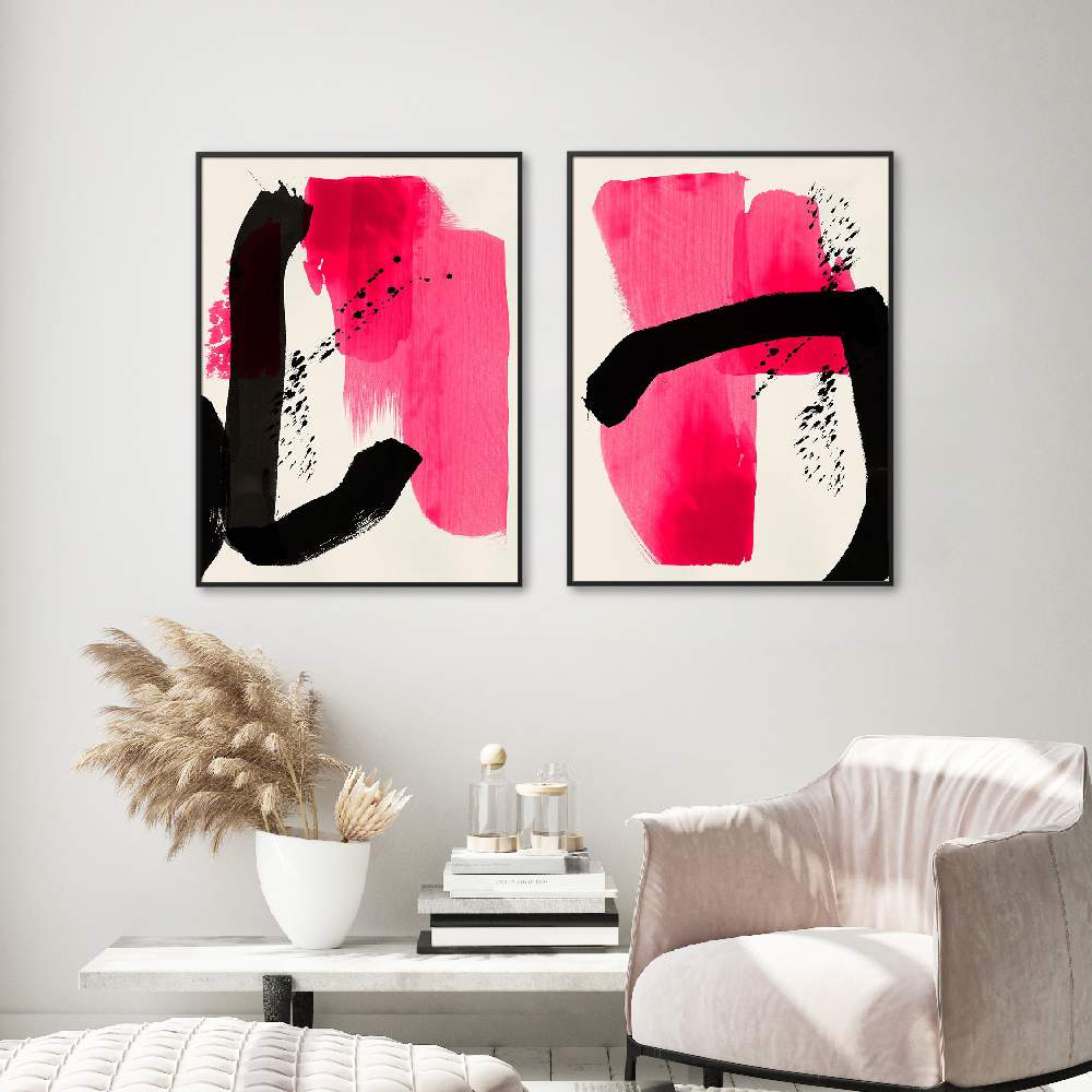 Set of wall art painting,Bright Strokes